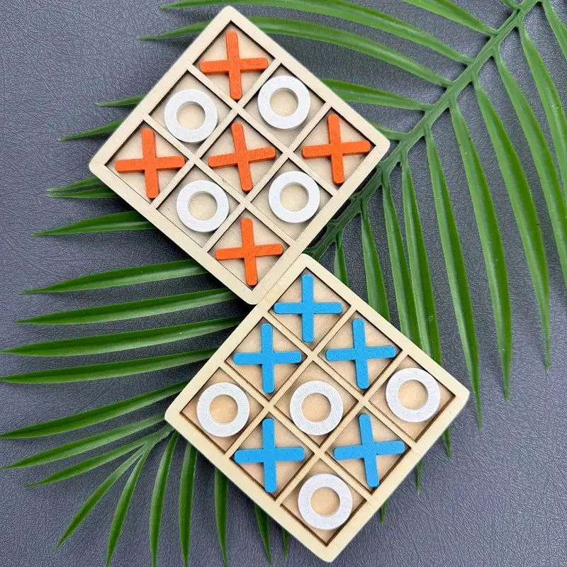 Wooden Tic Tac Toe Puzzle Game