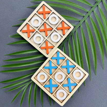 Wooden Tic Tac Toe Puzzle Game
